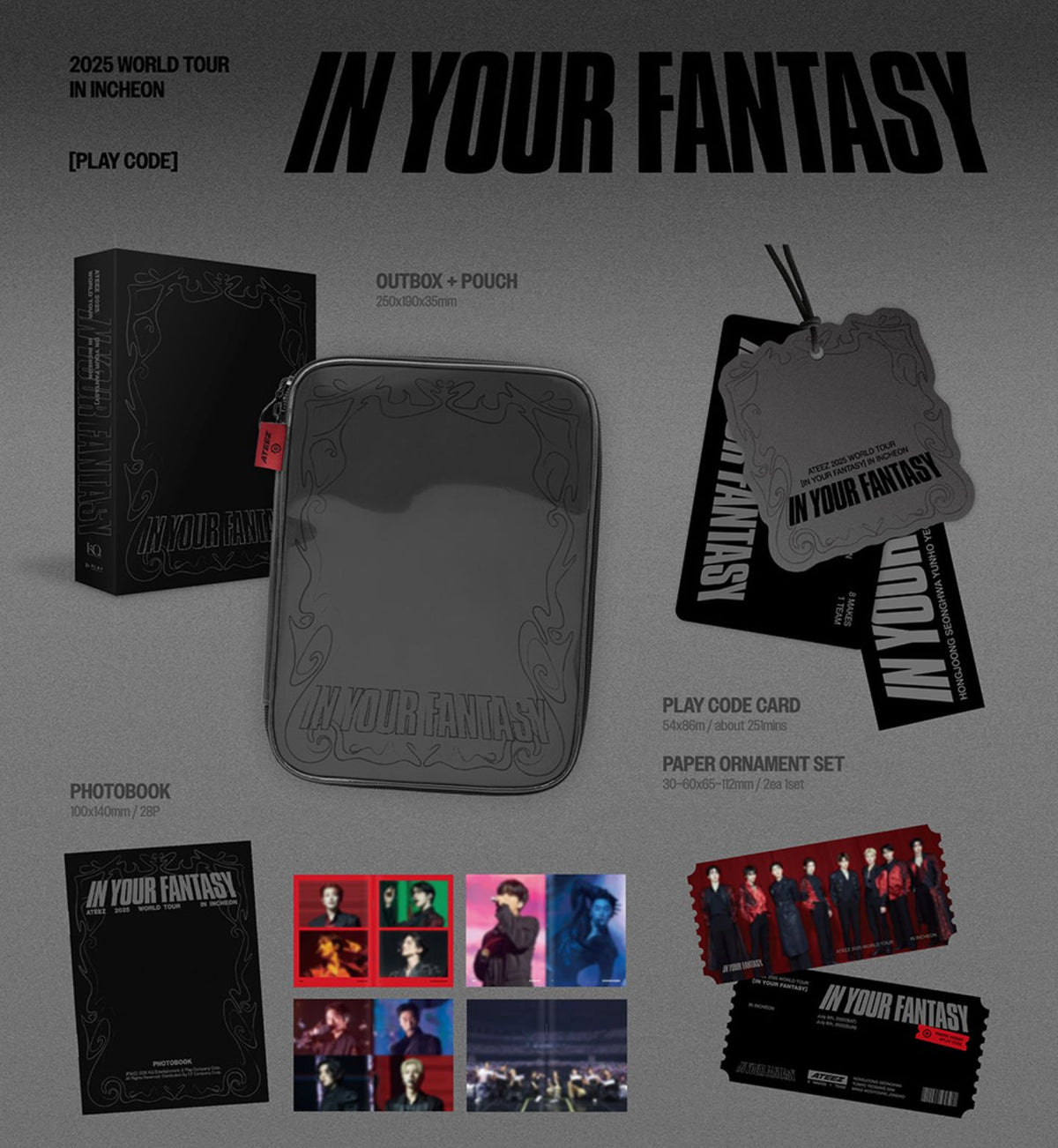 ATEEZ - 2025 WORLD TOUR 'IN YOUR FANTASY' IN INCHEON (DVD & PLAY CODE) + Extra Photocard Nolae