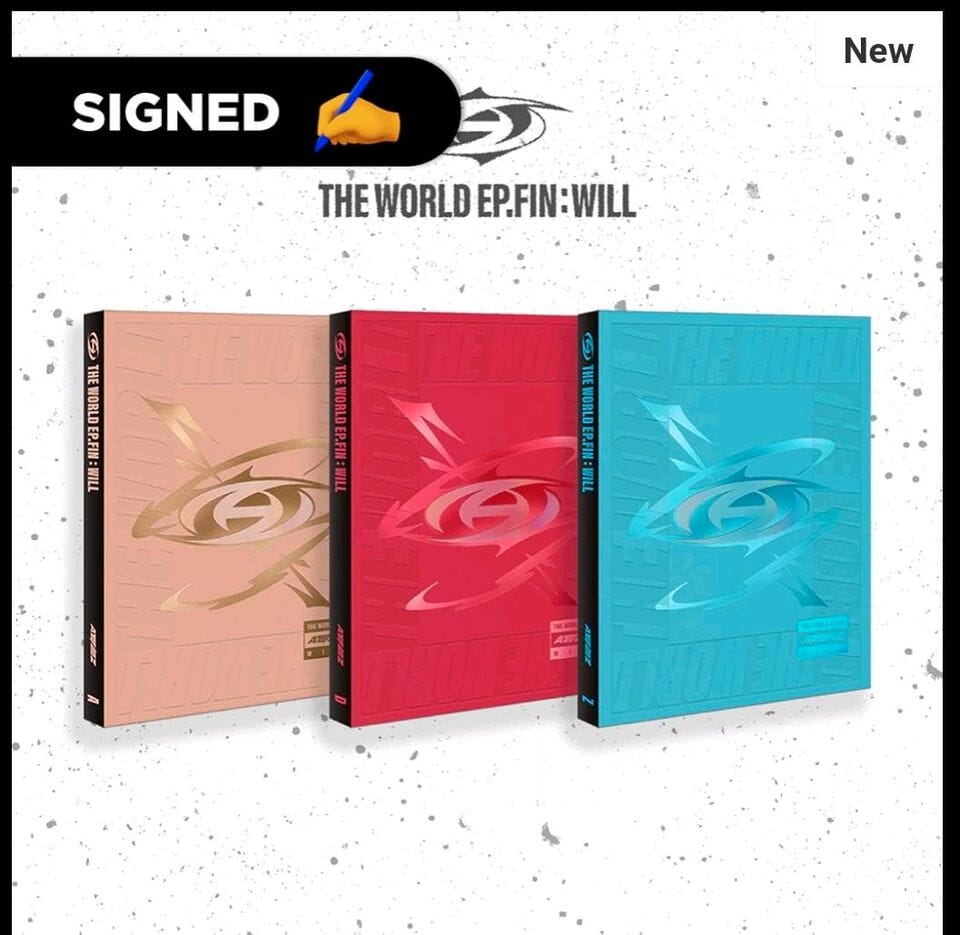 ATEEZ THE WORLD store Jongho signed album set