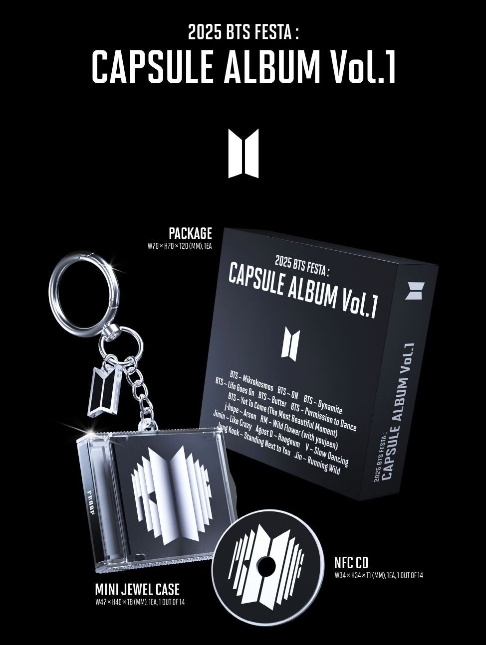 BTS - 2025 BTS FESTA : CAPSULE ALBUM VOL.1 SET + Weverse Gift Nolae