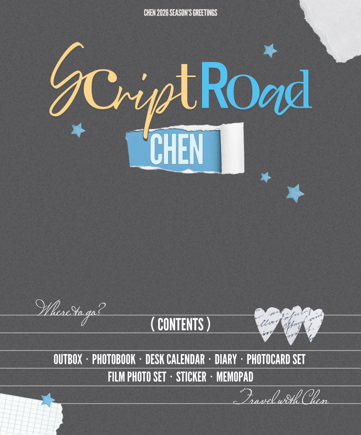 CHEN (EXO) - 2026 SEASON'S GREETINGS (SCRIPT ROAD) + Extra Photocard Nolae
