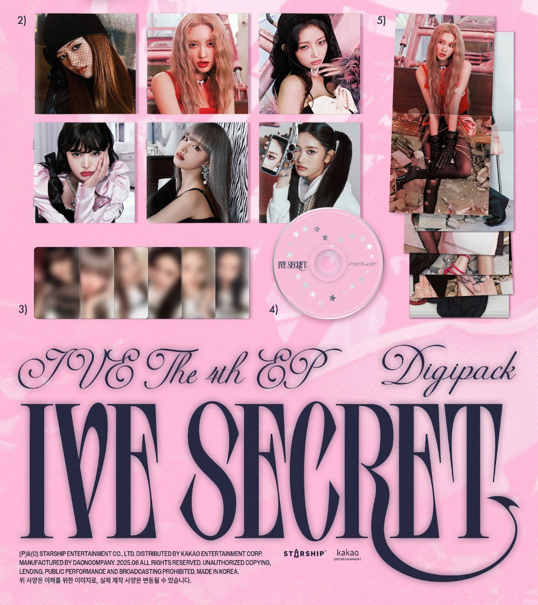 IVE - IVE SECRET (STANDARD & DIGIPACK SET) + Starship Square Photocards Nolae