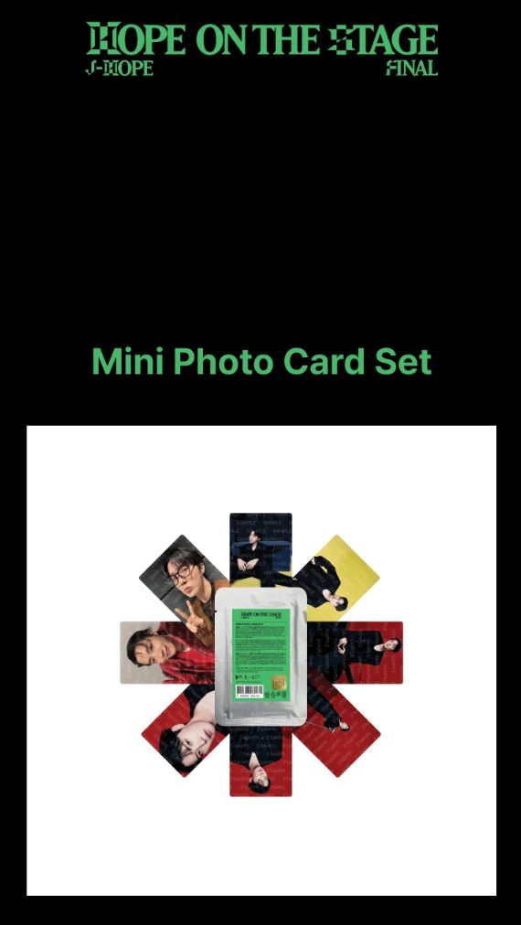 J-HOPE (BTS) - MINI PHOTO CARD SET (J-HOPE TOUR 'HOPE ON THE STAGE FINAL' MD) Nolae