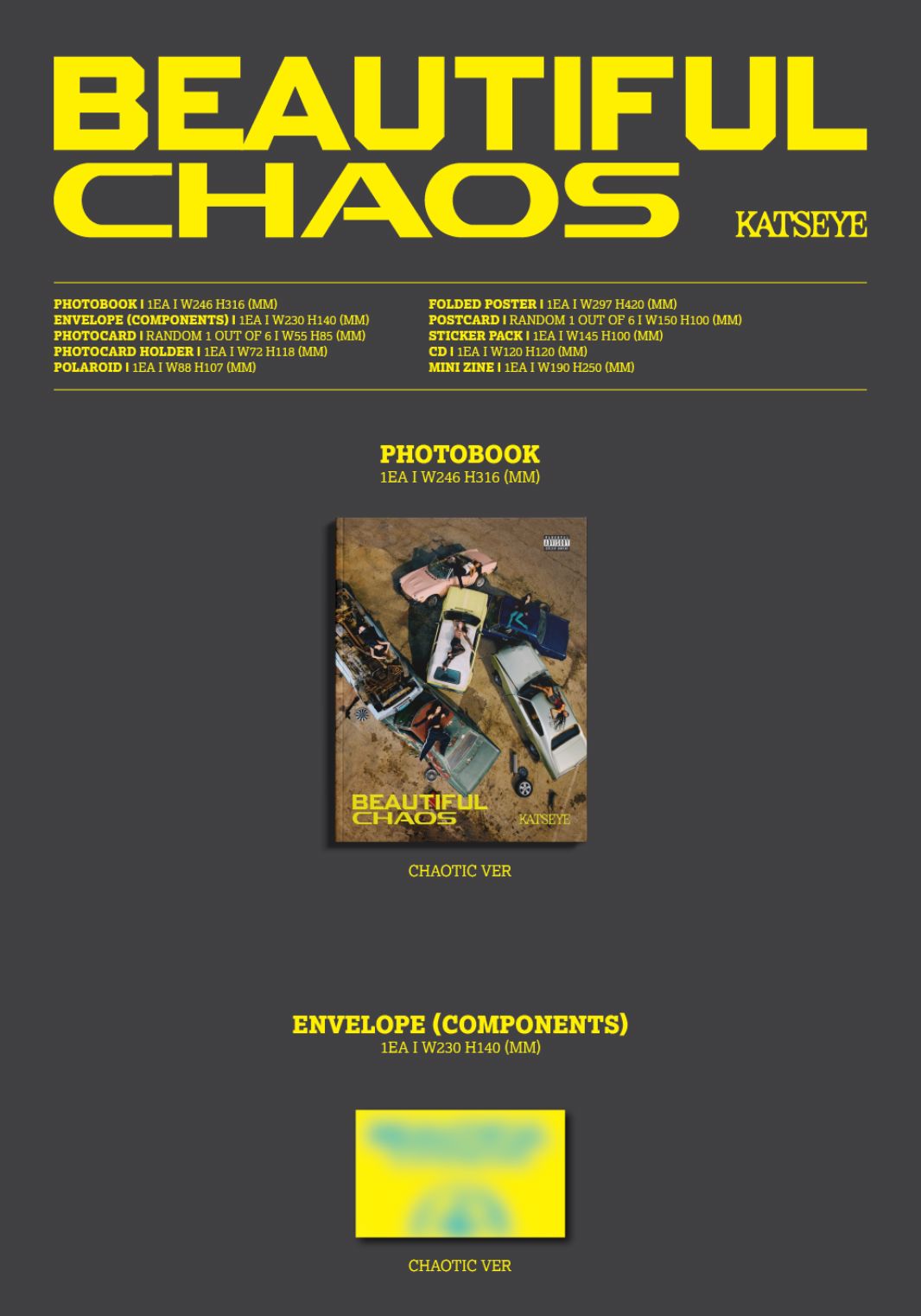 KATSEYE - BEAUTIFUL CHAOS SET + Weverse Gift Nolae