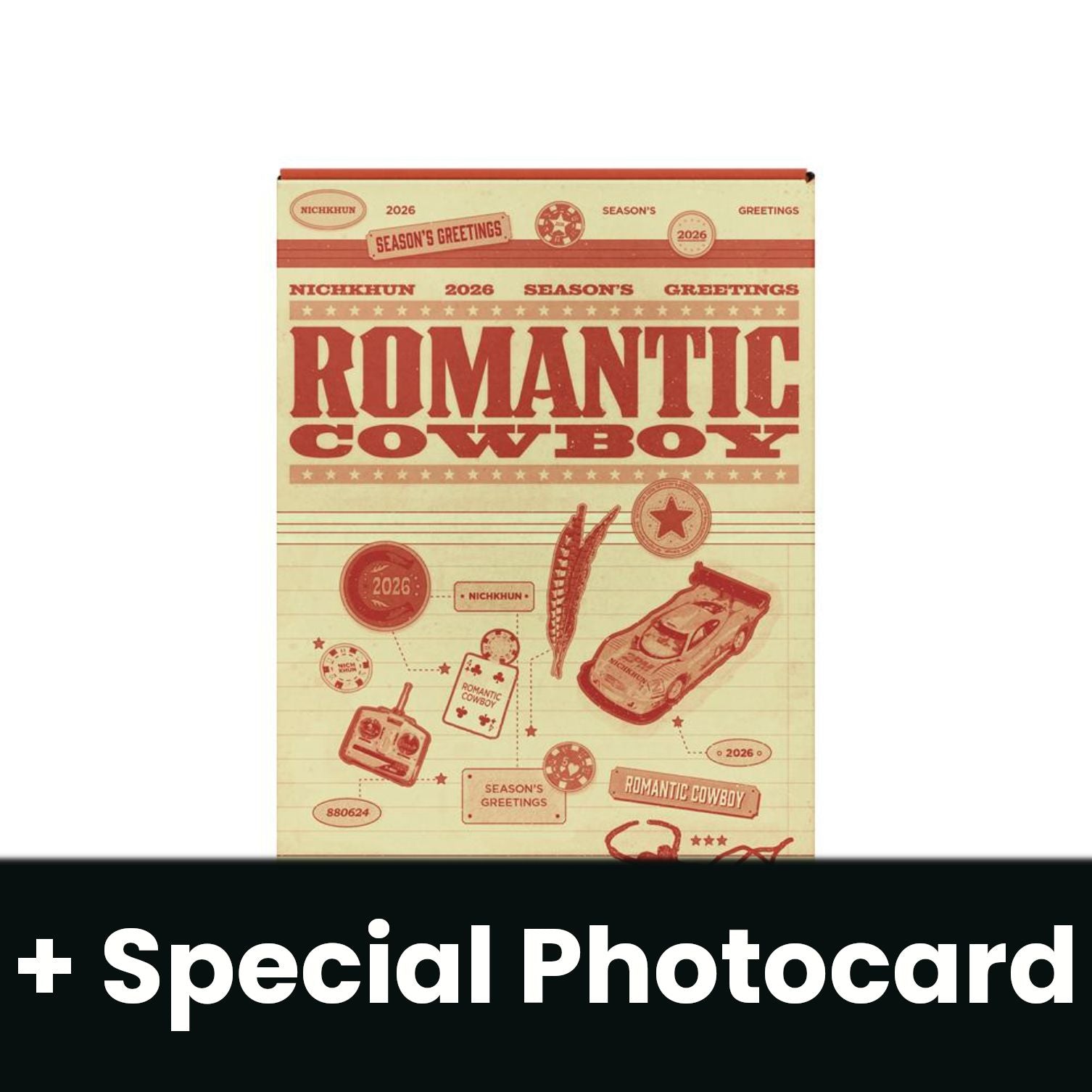 NICHKHUN (2PM) - 2026 SEASON'S GREETINGS (ROMANTIC COWBOY) + Special Photocard Nolae