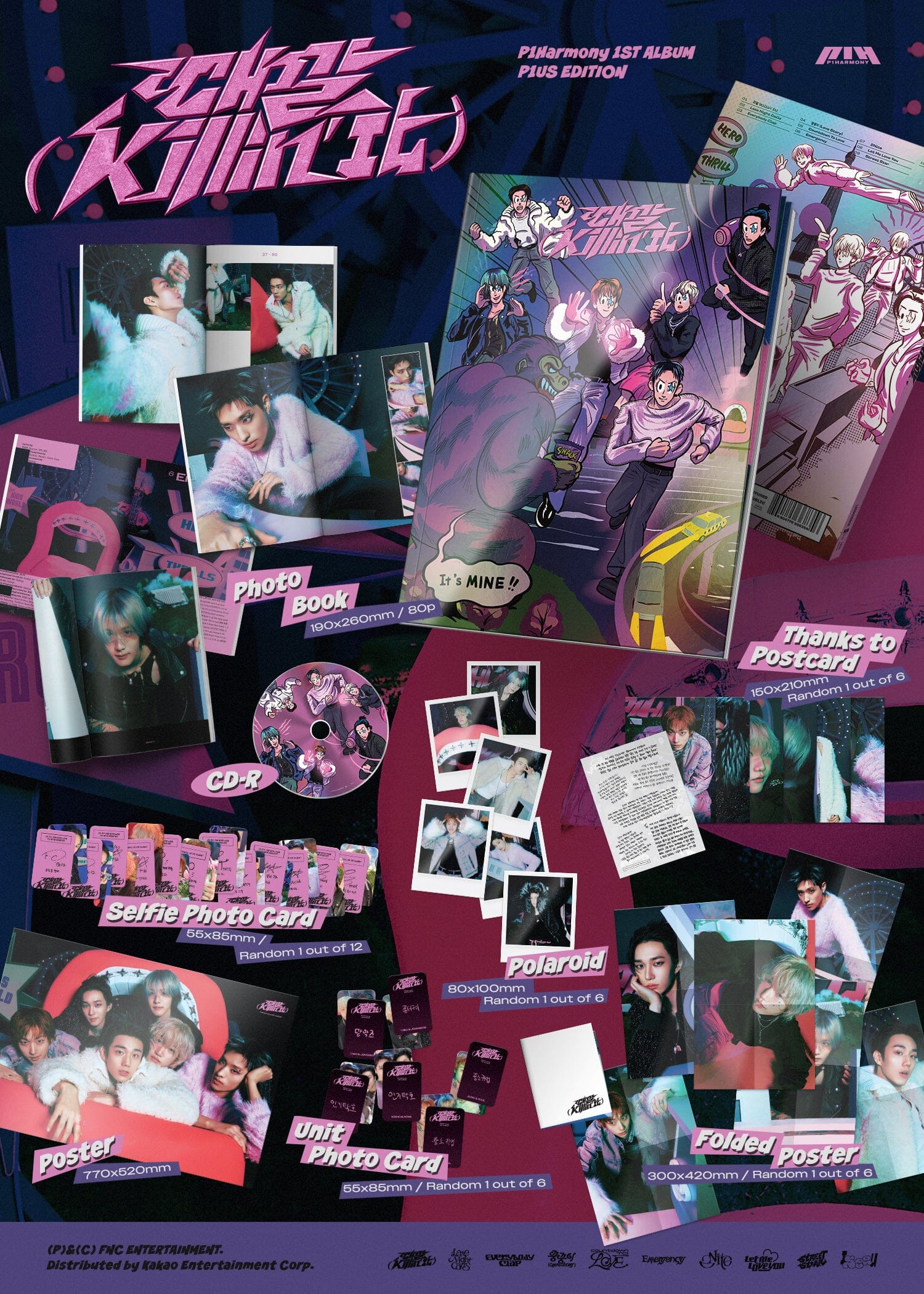 P1HARMONY - KILLIN IT (1ST FULL ALBUM) P1US EDITION