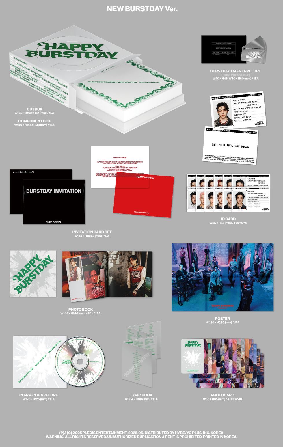 SEVENTEEN - HAPPY BURSTDAY + Makestar Gift Nolae