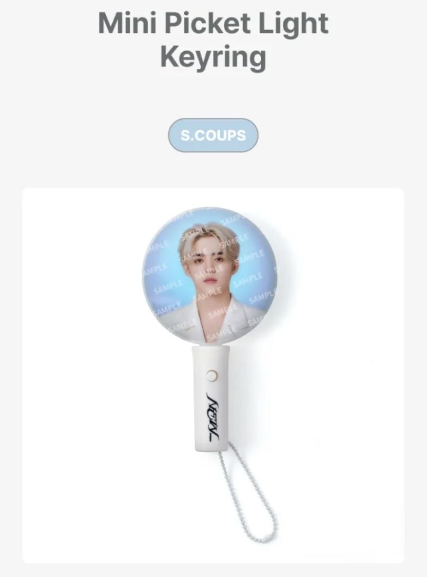 SEVENTEEN - MINI PICKET LIGHT KEYRING (NEW_ 2025 WORLD TOUR IN INCHEON OFFICIAL MD) Nolae