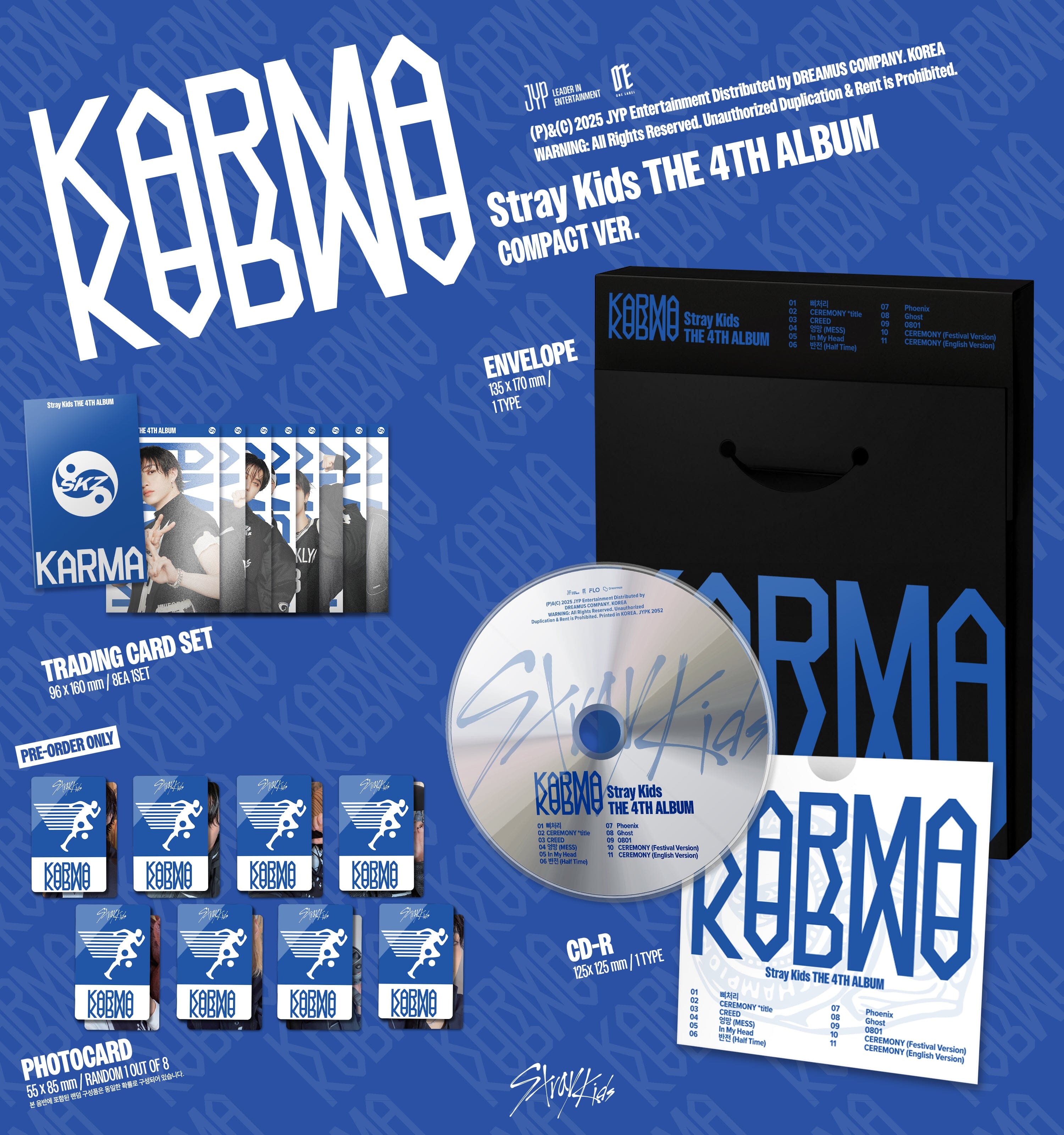 STRAY KIDS - KARMA (COMPACT VER.) + FANS SHOP Photocard Nolae