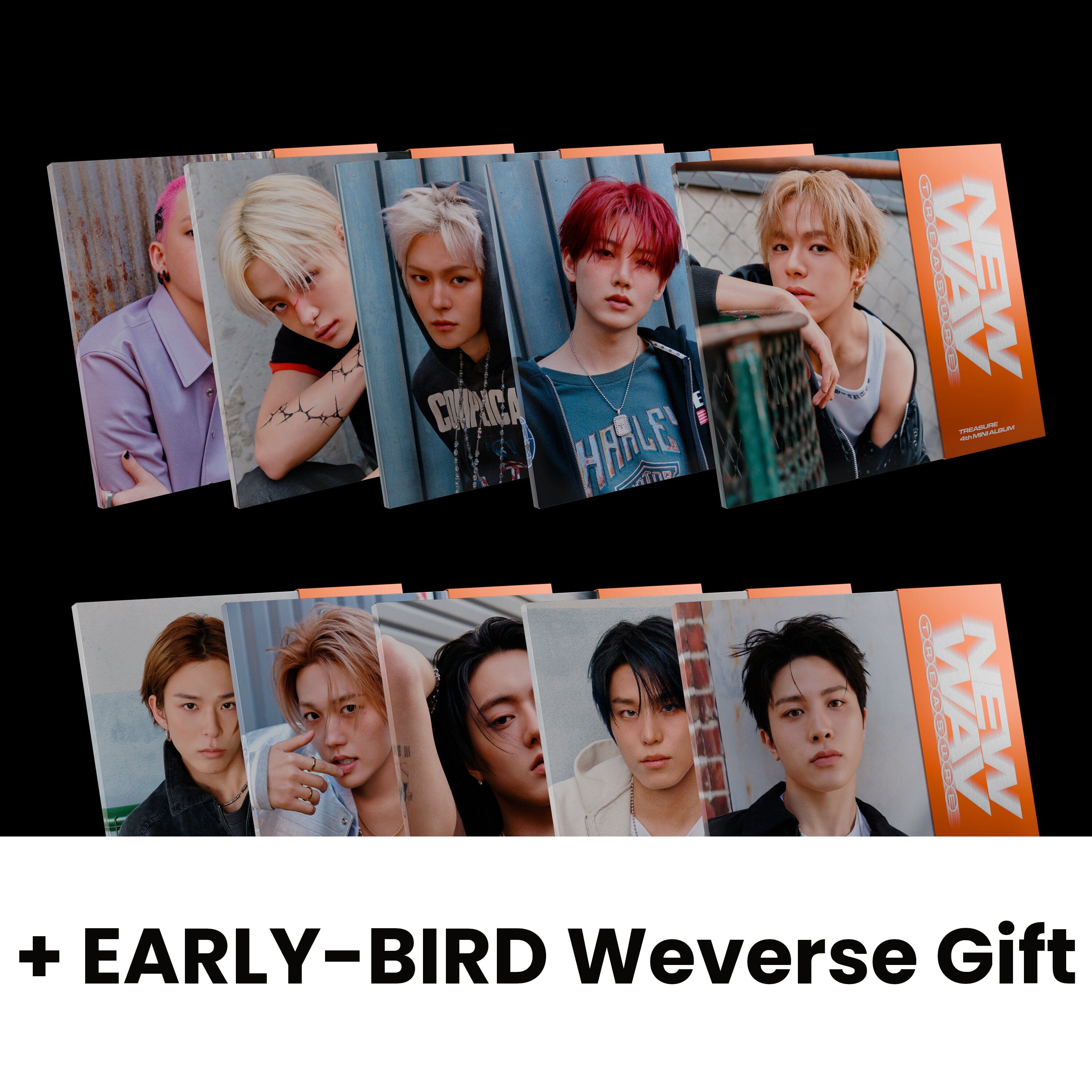 TREASURE new wav weverse トレカ アサヒ TREASURE - NEW WAV (RAW VER.) SET + EARLY-BIRD Weverse Gift