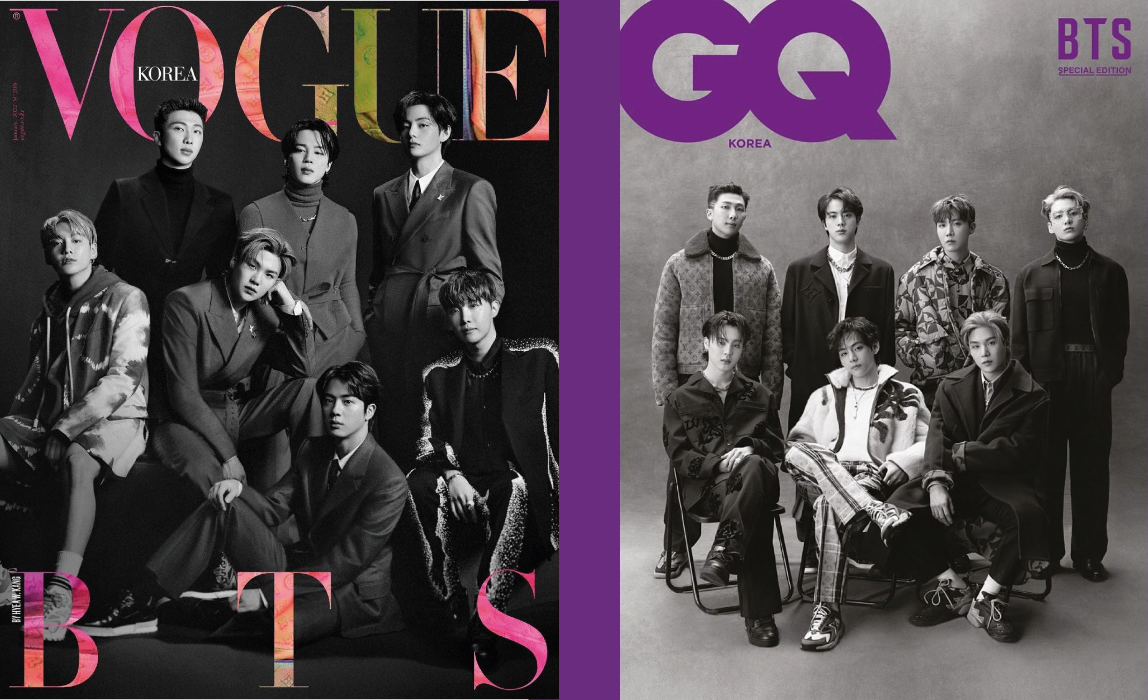 BTS] VOGUE & GQ Vogue Korea Jan 2022 Issue Magazine JIMIN COVER