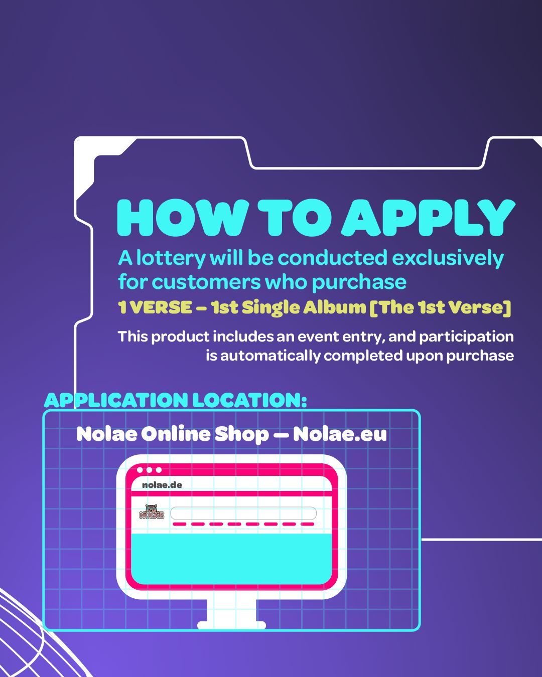 1VERSE - THE 1ST VERSE (OFFICIAL NOLAE FANCALL) + NOLAE PHOTOCARD Nolae