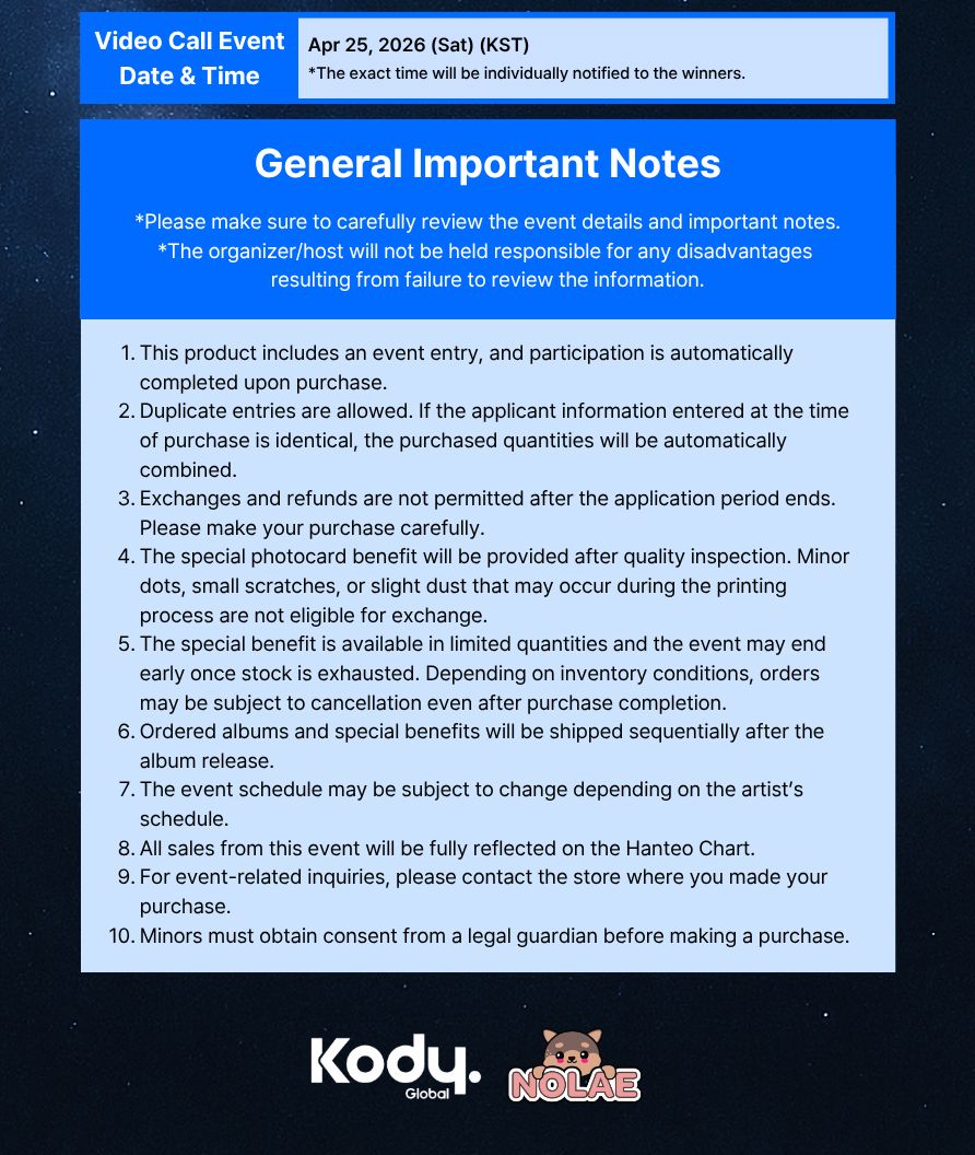 1VERSE - THE 1ST VERSE (OFFICIAL NOLAE FANCALL) + NOLAE PHOTOCARD Nolae