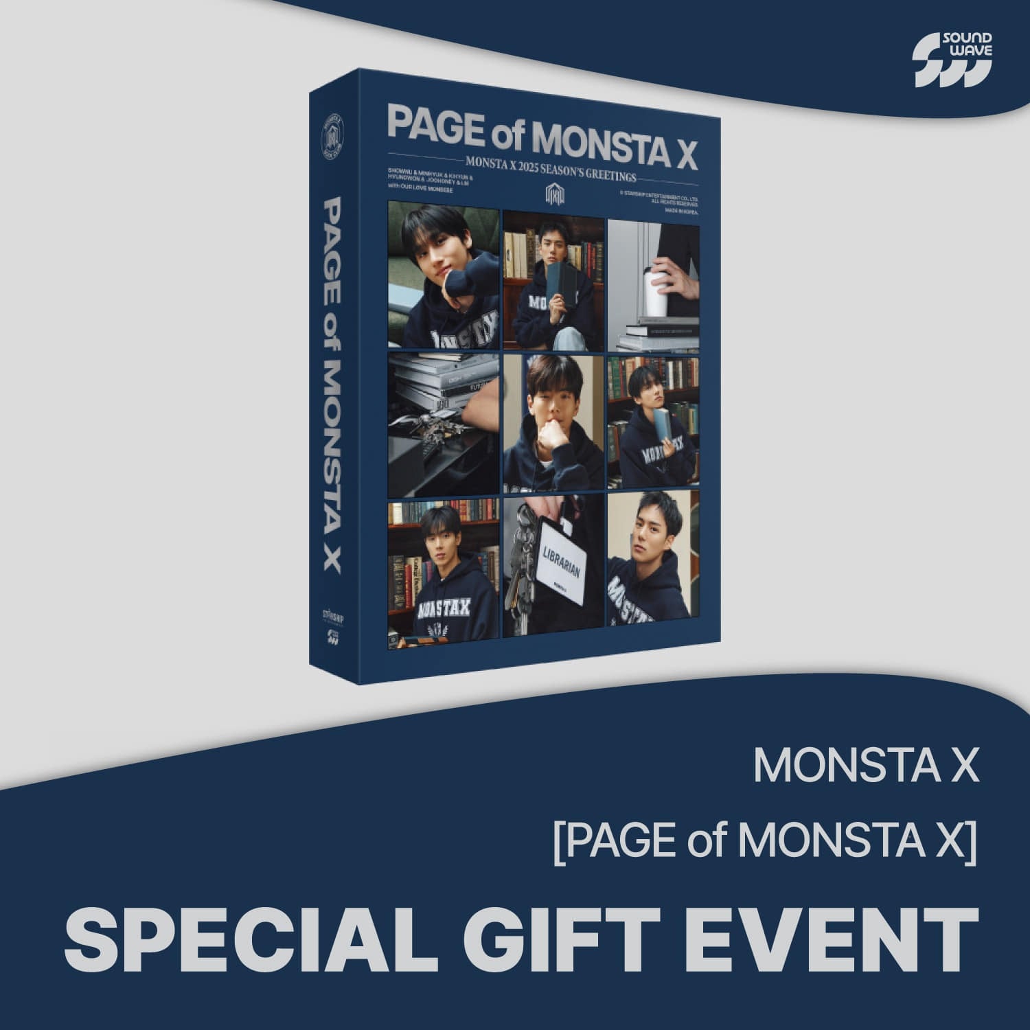 MONSTA X - 2025 SEASON'S GREETINGS (PAGE OF MONSTA X) + Soundwave Photocard