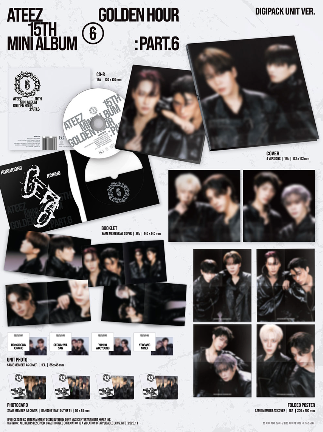 ATEEZ - GOLDEN HOUR : PART.6 (DIGIPACK UNIT VER.)