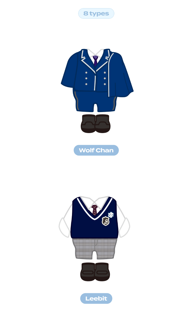 STRAY KIDS - ORIGINAL PLUSH OUTFIT ('SKZ'S MAGIC SCHOOL IN BUSAN' SKZOO MD)