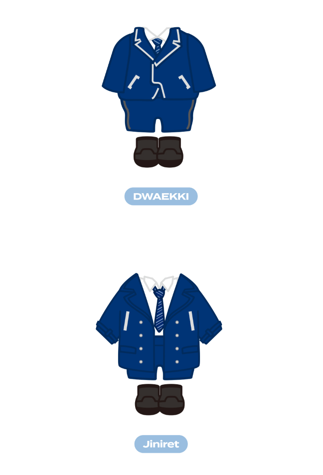 STRAY KIDS - ORIGINAL PLUSH OUTFIT ('SKZ'S MAGIC SCHOOL IN BUSAN' SKZO STRAY KIDS - ORIGINAL PLUSH OUTFIT ('SKZ'S MAGIC SCHOOL IN BUSAN' SKZO