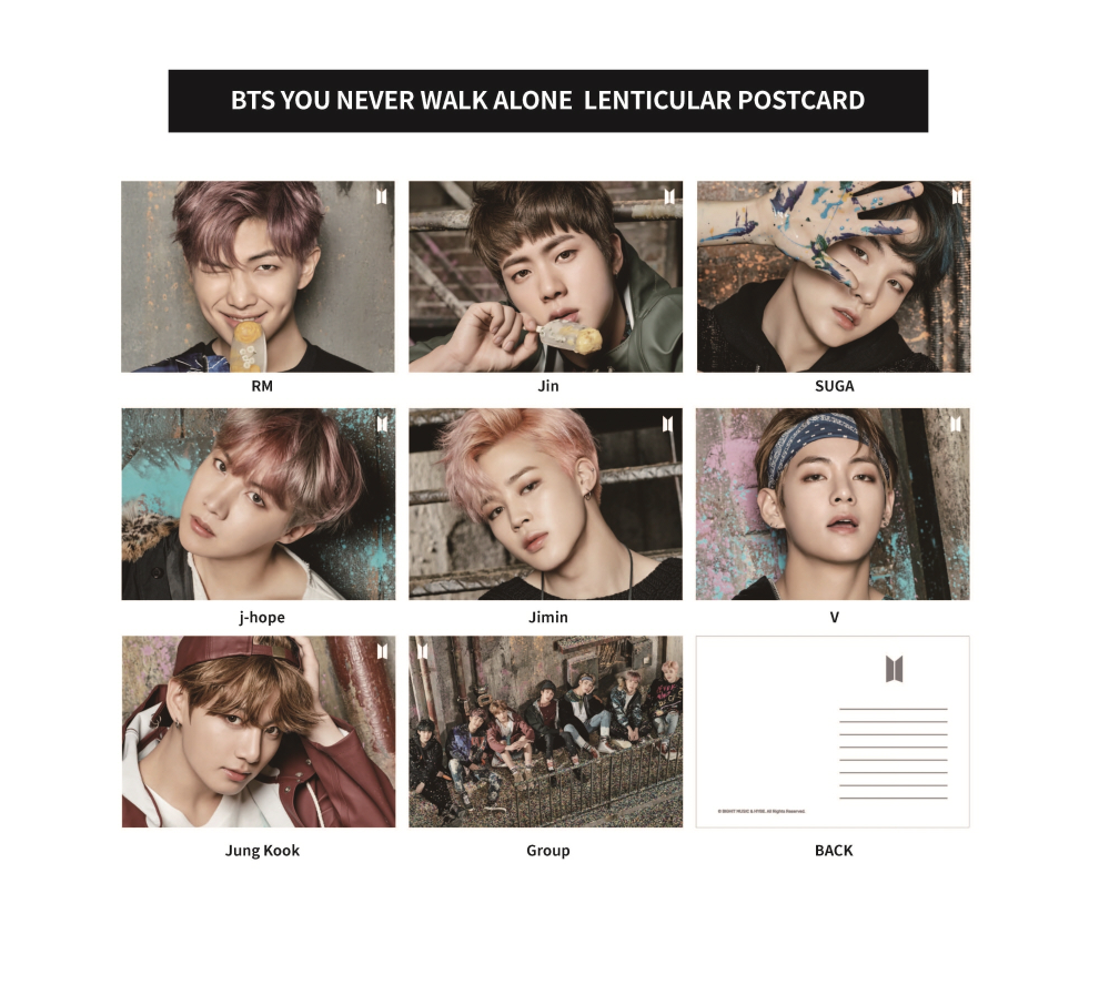 BTS - LENTICULAR POSTCARD (YOU NEVER WALK ALONE & WINGS)