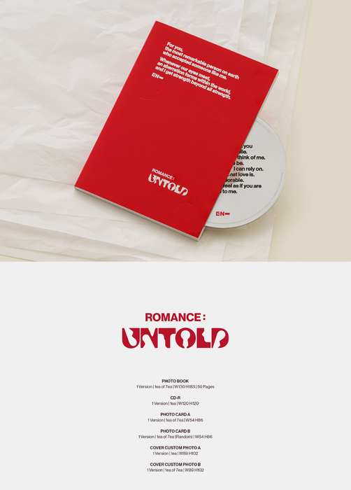 ENHYPEN - ROMANCE : UNTOLD (2ND STUDIO ALBUM) ENGENE VER. + Apple Music Gift