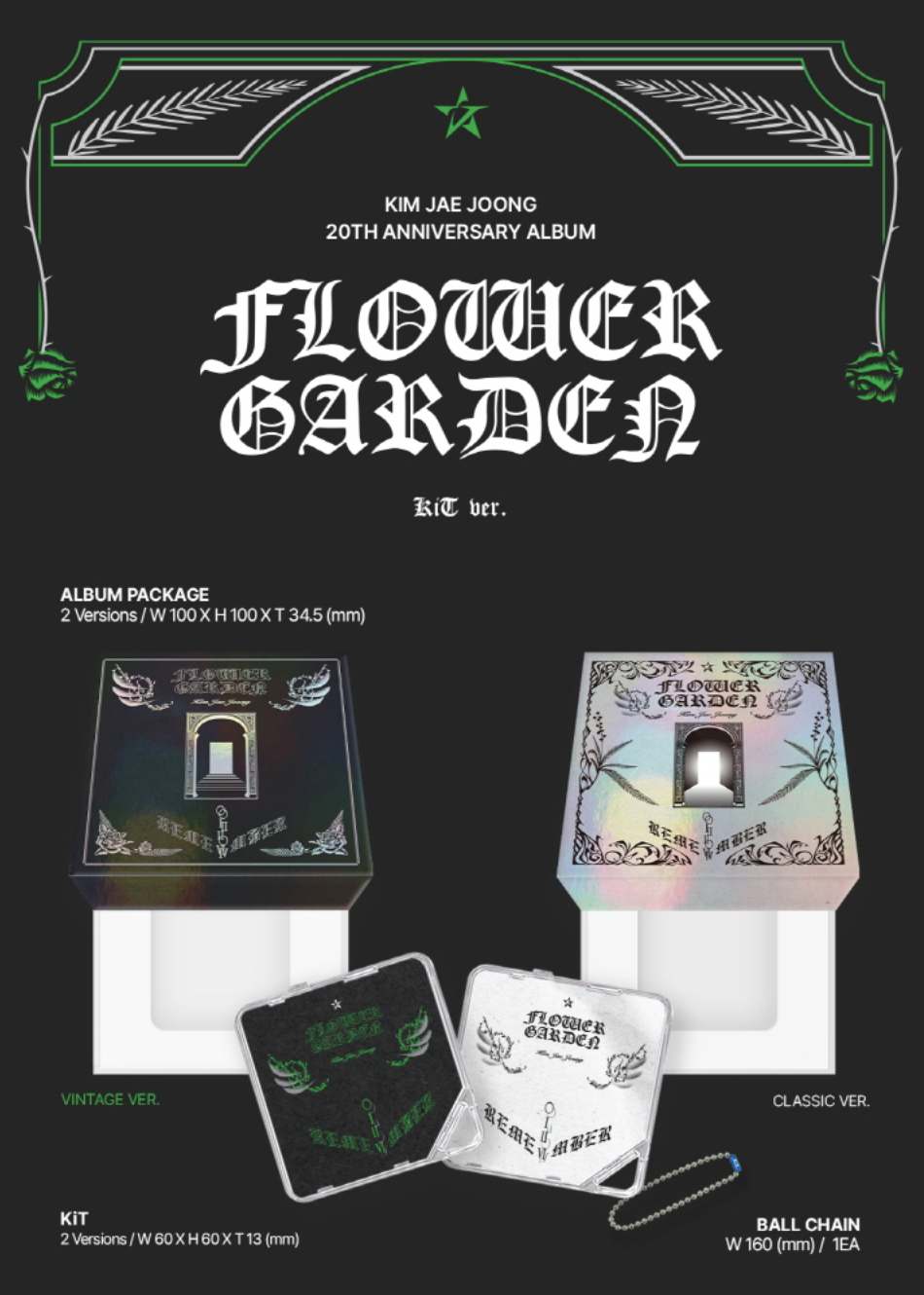 KIM JAE JOONG - FLOWER GARDEN (VOL.4) KIT ALBUM