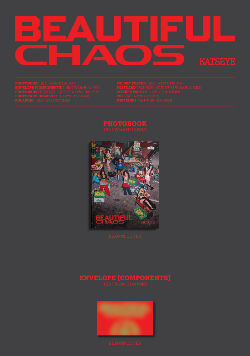 KATSEYE - BEAUTIFUL CHAOS SET + Weverse Gift