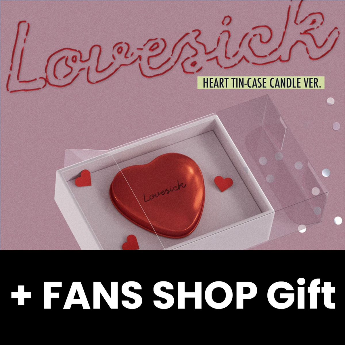 CHAERYEONG (ITZY) - LOVESICK (HEART TIN-CASE CANDLE VER.) + FANS SHOP Gift