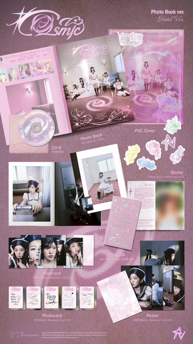 RED VELVET - COSMIC (MINI ALBUM) PHOTO BOOK VER. + Extra Photocard