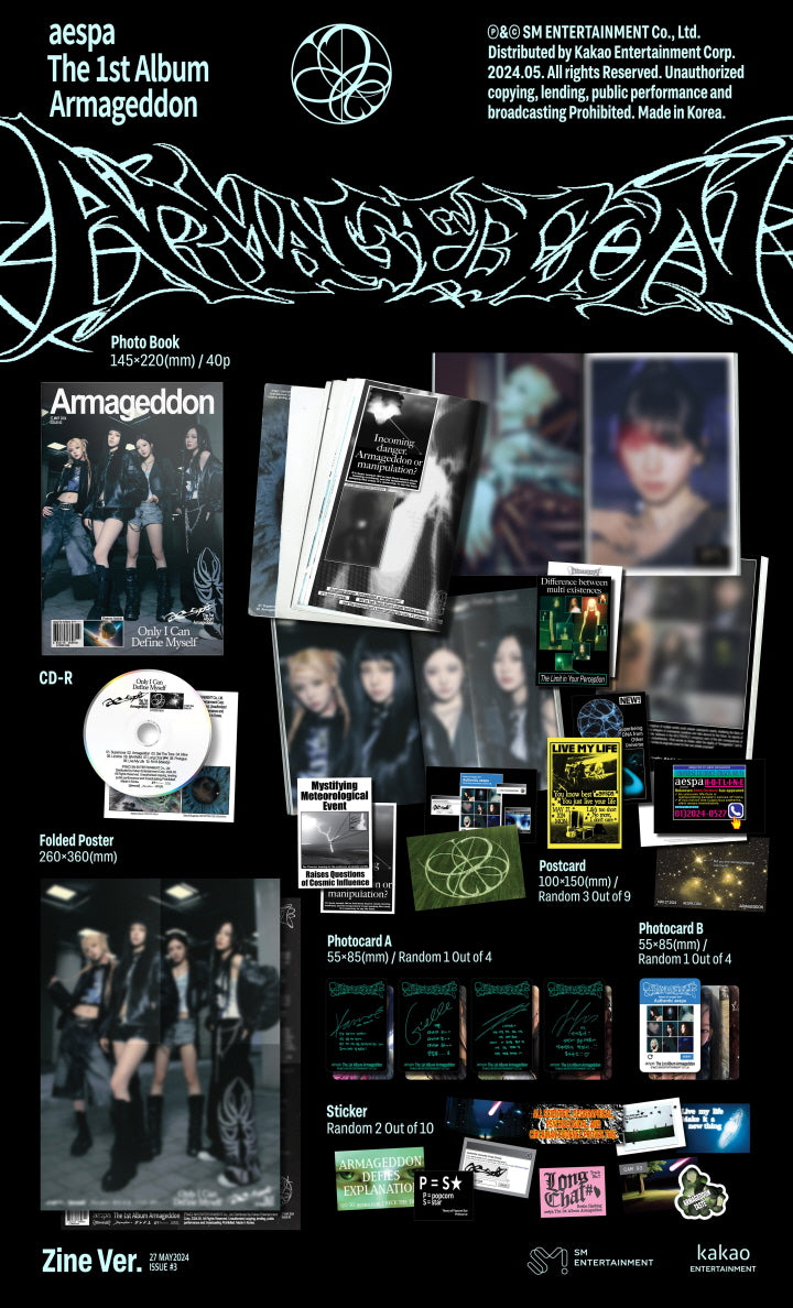 AESPA - ARMAGEDDON (THE 1ST ALBUM) ZINE VER. + Makestar Photocard