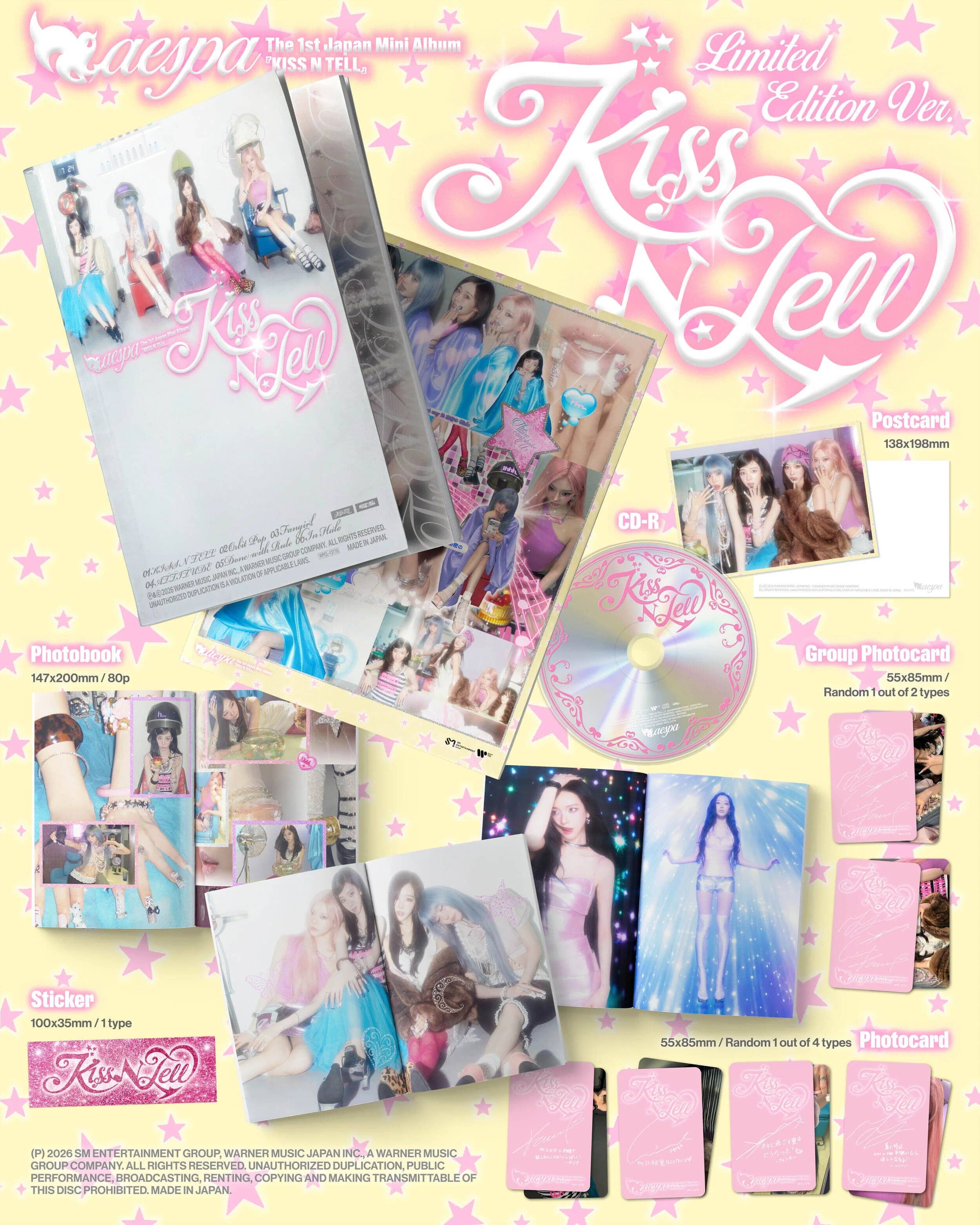 AESPA - KISS N TELL (THE 1ST JAPAN MINI ALBUM)