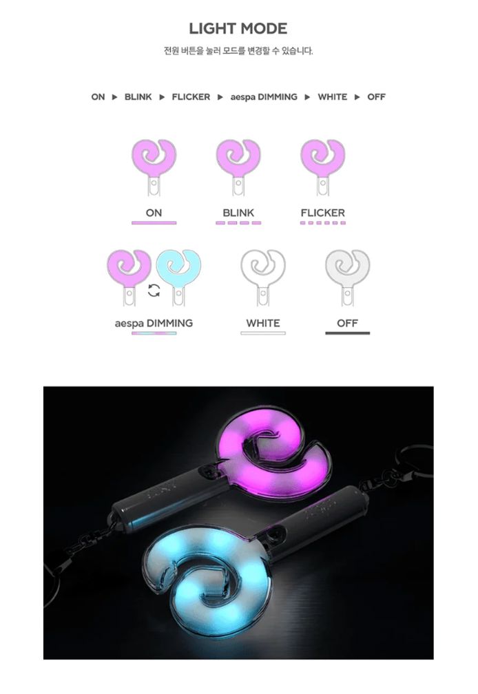 AESPA - OFFICIAL MINI FANLIGHT KEYRING VER.2 Nolae