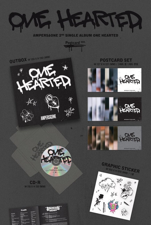AMPERS&ONE - ONE HEARTED (2ND SINGLE ALBUM) POSTCARD VER. Nolae