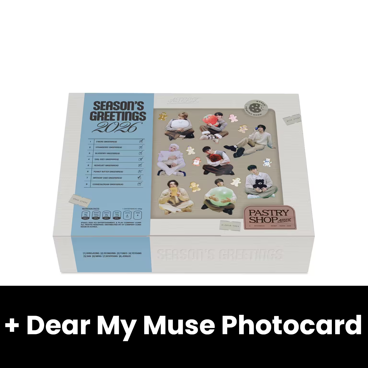 ATEEZ - 2026 SEASON'S GREETINGS (PASTRY SHOP) + Dear My Muse Photocard