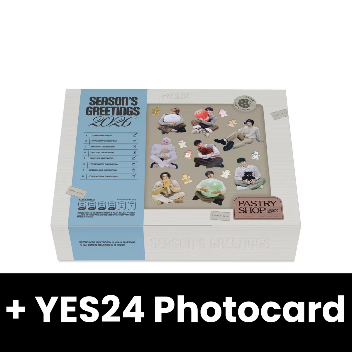 ATEEZ - 2026 SEASON'S GREETINGS (PASTRY SHOP) + YES24 Photocard