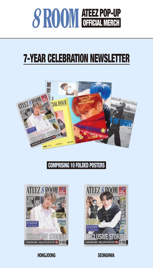 ATEEZ ポップアップ 7周年 セレブレーション ニュースレター POPUP ATEEZ - 7-Year Celebration Newsletter ['8ROOM' 7th Anniversary POP