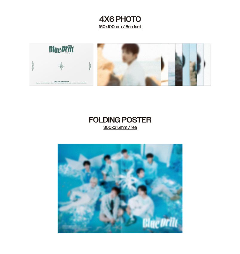 ATEEZ - BLUE DRIFT PHOTOBOOK (8TH ANNIVERSARY EXHIBITION MD) + Extra P