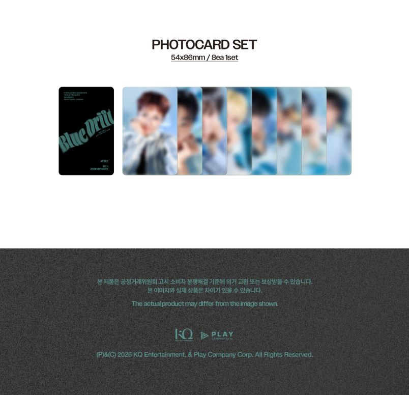 ATEEZ - BLUE DRIFT PHOTOBOOK (8TH ANNIVERSARY EXHIBITION MD) + Extra P
