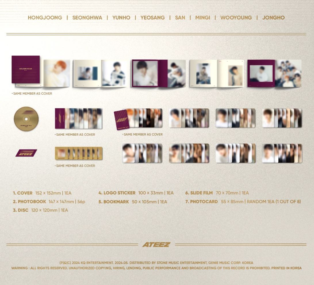 ATEEZ - GOLDEN HOUR : PART 1 (10TH MINI ALBUM) DIGIPAK VER. Nolae