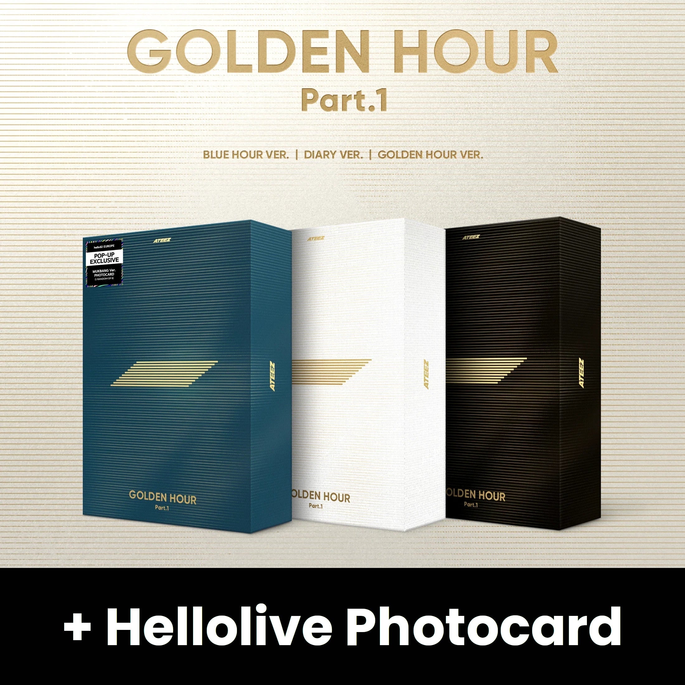 ATEEZ - GOLDEN HOUR : PART 1 (10TH MINI ALBUM) + Hellolive Photocard Nolae