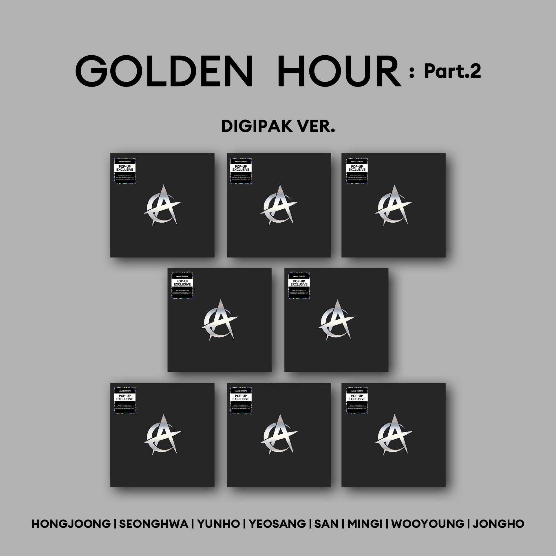 ATEEZ - GOLDEN HOUR: PART.2 (DIGIPAK Ver.) POP-UP Exclusive Nolae