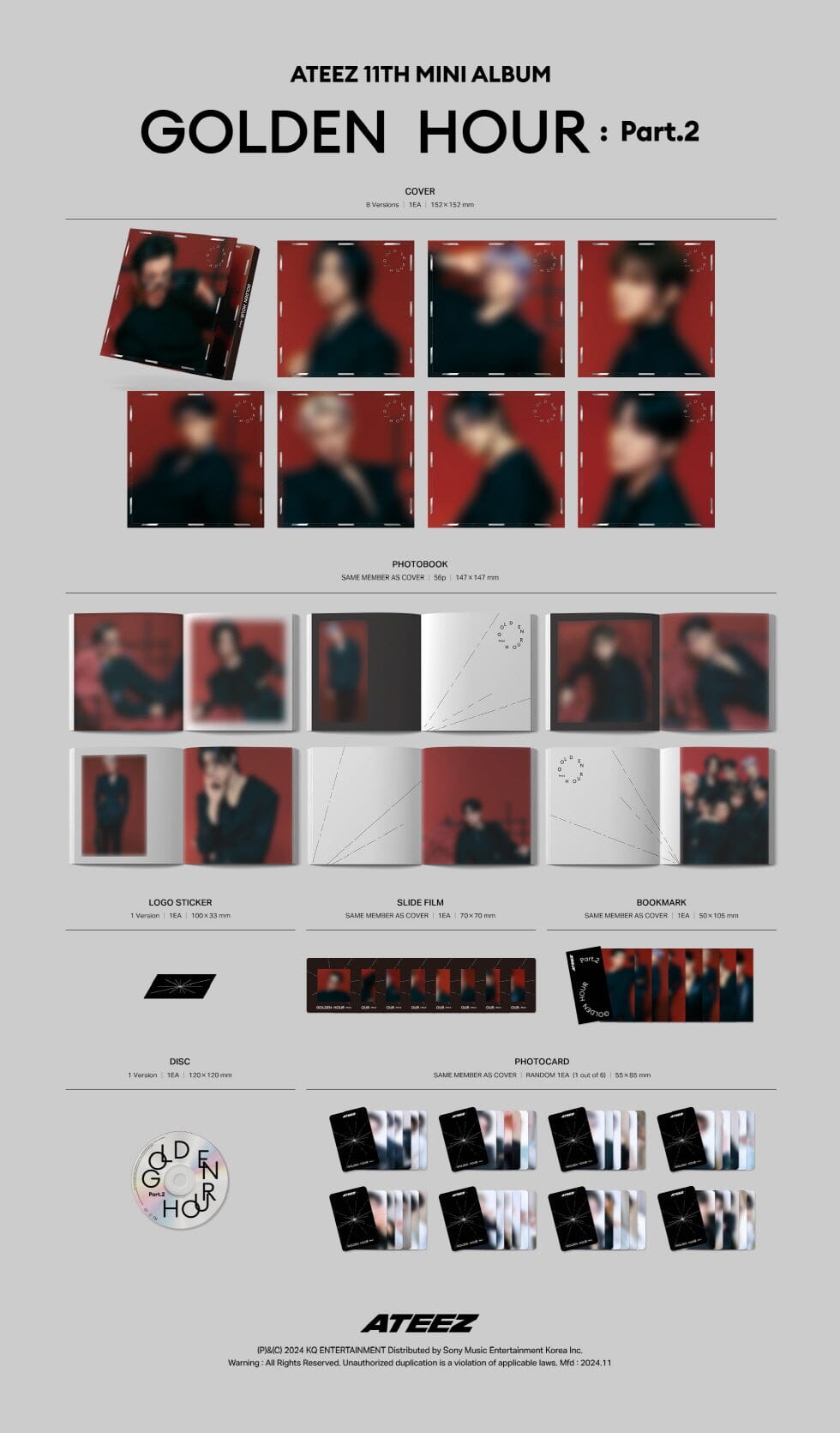 ATEEZ - GOLDEN HOUR: PART.2 SET + TOKTOQ Gift Nolae