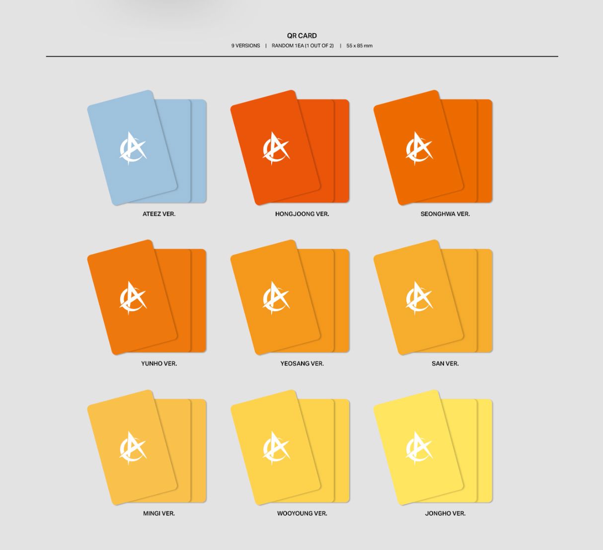 新品未開封 ATEEZ GOLDEN HOUR pt.3 POCA 50枚セット ATEEZ 12th Mini Album GOLDEN HOUR : Part.3 POCA Ver. QR Card