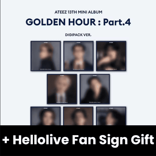 ATEEZ - GOLDEN HOUR : PART.4 (DIGIPACK VER.) + Hellolive Fan Sign Gift Nolae