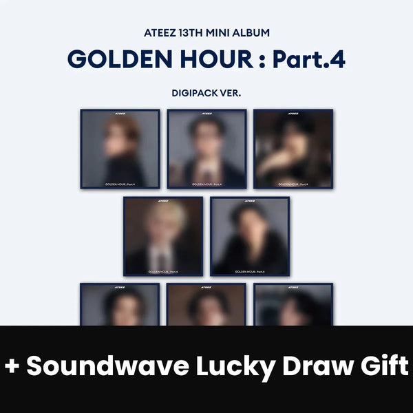 ATEEZ - GOLDEN HOUR : PART.4 (DIGIPACK VER.) + Soundwave Lucky Draw Gi