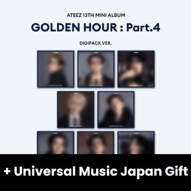ATEEZ - GOLDEN HOUR : PART.4 (DIGIPACK VER.) + Universal Music Japan Gift Nolae