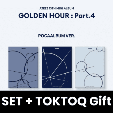 ATEEZ - GOLDEN HOUR : PART.4 (POCA ALBUM) SET + TOKTOQ Gift