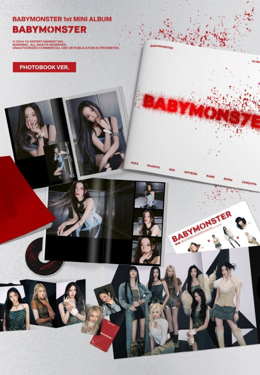 BABYMONSTER - BABYMONS7ER (1ST MINI ALBUM) PHOTOBOOK VER. + Makestar Photocard Nolae