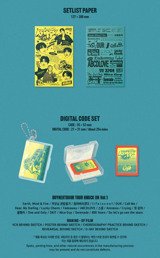 BOYNEXTDOOR - BOYNEXTDOOR TOUR KNOCK ON VOL.1 (DIGITAL CODE) Nolae