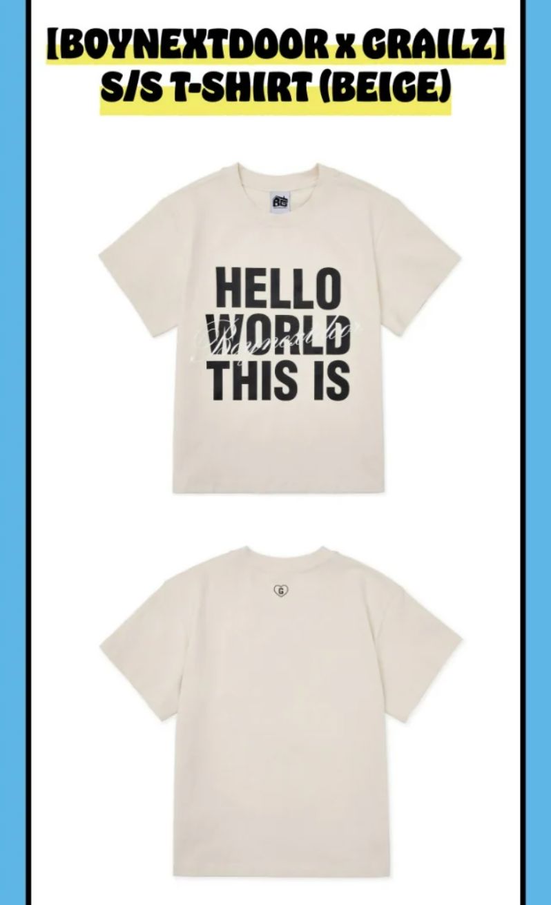 BOYNEXTDOOR - [BOYNEXTDOOR X GRAILZ] S/S T-SHIRT (KNOCK ON VOL.1 FINAL OFFICIAL MD) Nolae