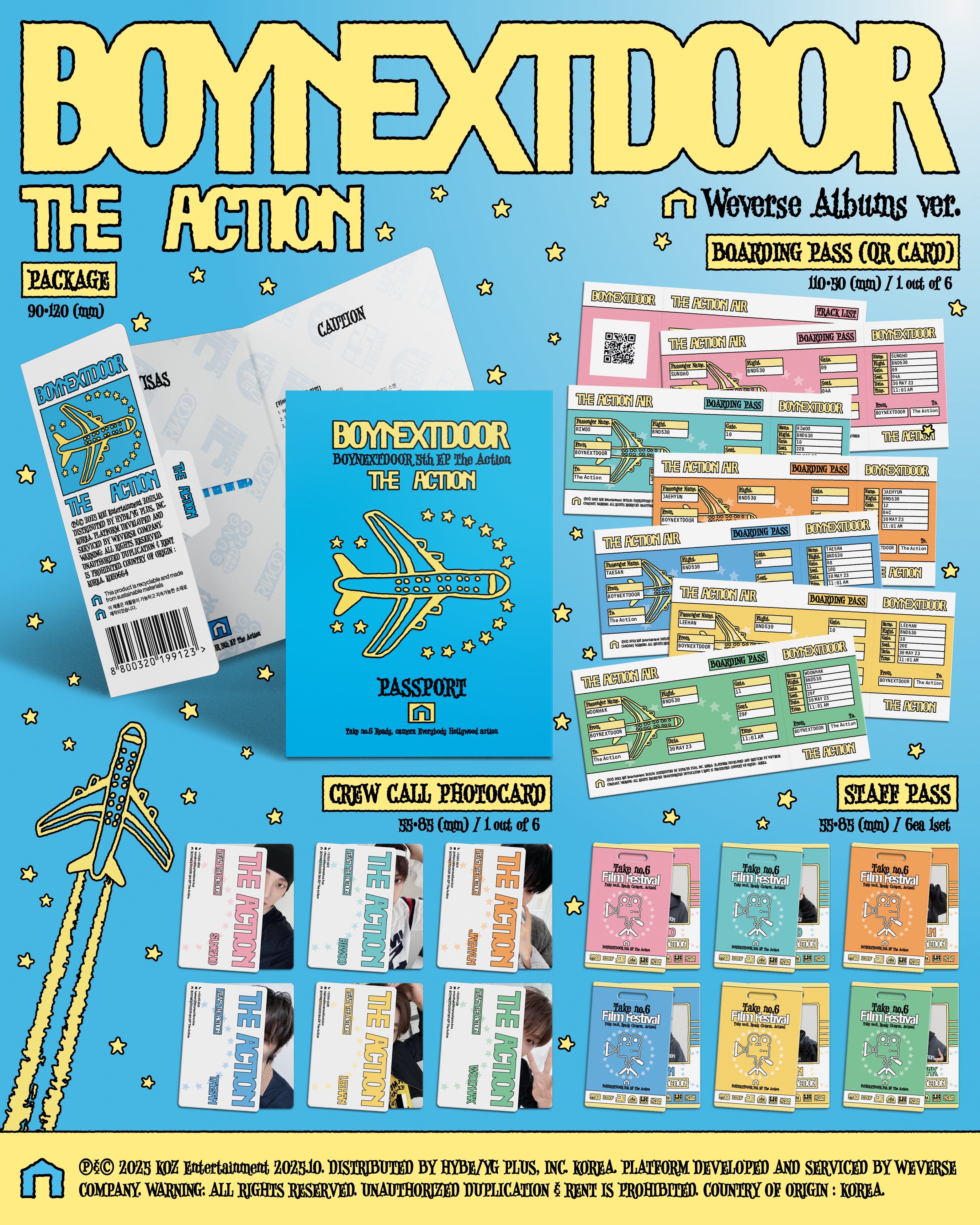 BOYNEXTDOOR The Action Weverse特典トレカセットA BOYNEXTDOOR - THE ACTION (WEVERSE ALBUMS VER.)