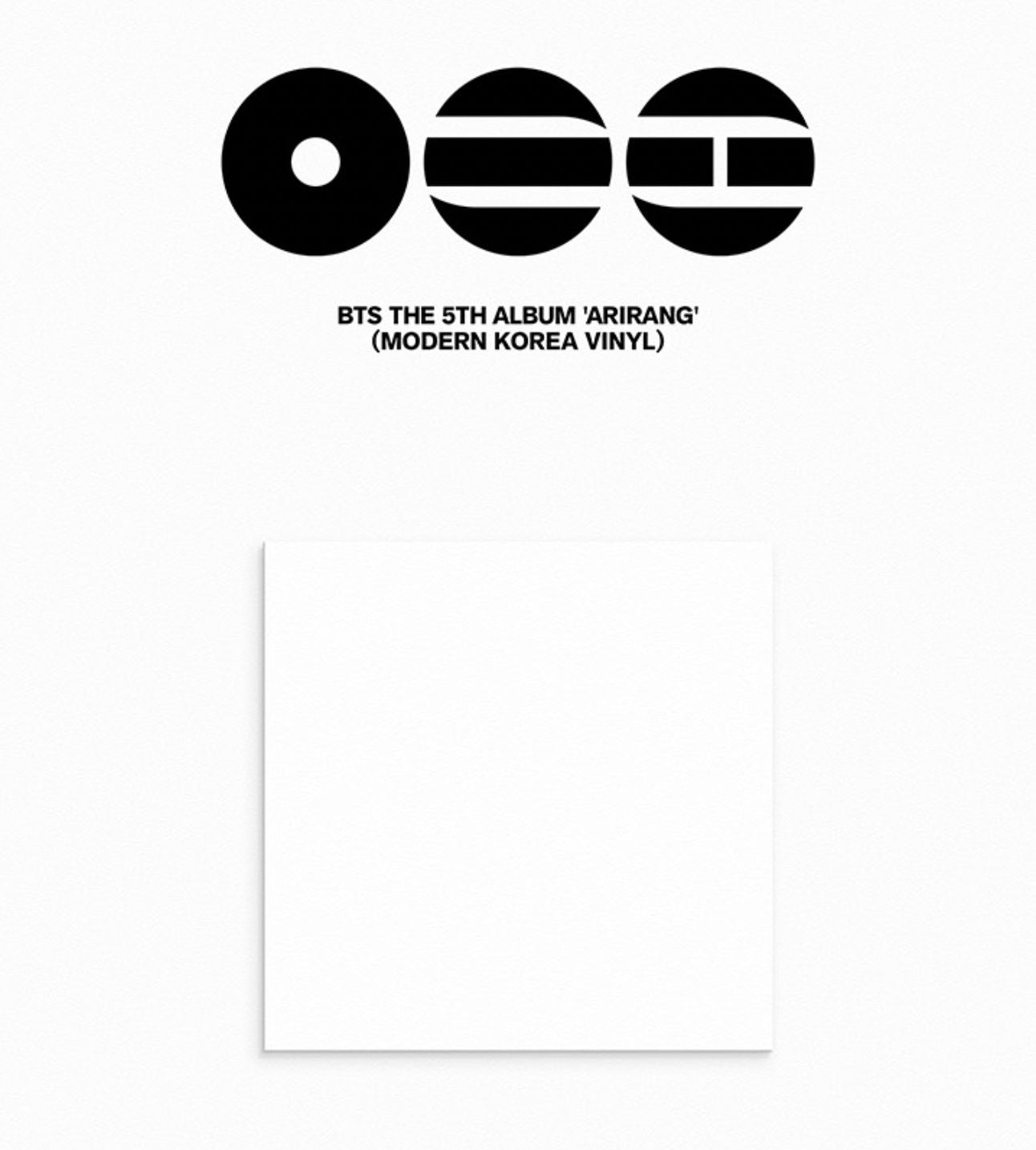 BTS ARIRANG Modern Korea Vinyl レコード BTS The 5th Album 'ARIRANG' (Modern Korea Vinyl) - Official BTS