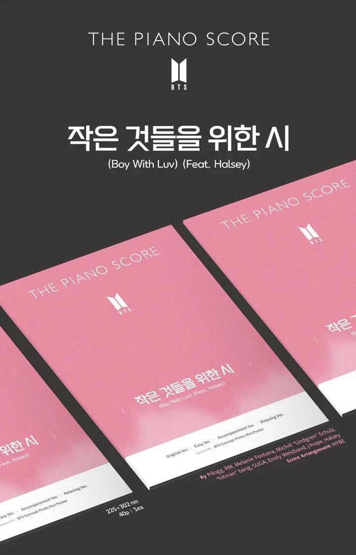 BTS - THE PIANO SCORE : 'BOY WITH LUV (FEAT. HALSEY)' Nolae